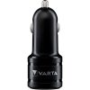 Varta 57931101401 4,8A univerzális 2xUSB fekete autós töltő Micro USB kábellel