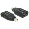 Delock 65552 fekete adapter mini displayport apa > HDMI anya