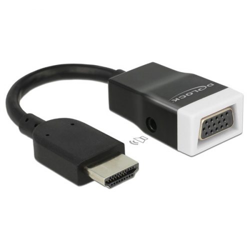 Delock 65587  HDMI-A dugó > VGA hüvely audióval adapter