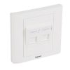 Legrand 632797 2xRJ45 Keystone port fogadására  Linkeo süllyesztett szerelvény