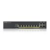 ZyXEL GS1920-8HPv2 8port GbE LAN PoE (130W) 2port Gbe combo RJ45/SFP L2 menedzselhető PoE switch