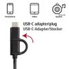 Hama 135745 4 az 1-ben (USB, USB Type-C, micro USB + OTG) 1m fekete adatkábel