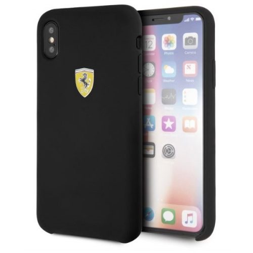 Ferrari SF iPhone X/XS fekete szilikon hátlap