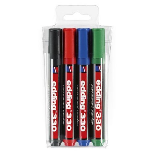 Edding 330 4db-os 1-5mm vegyes színű permanent marker készlet