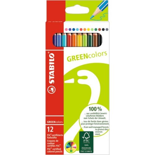 Stabilo Greencolors 12db-os színes ceruza készlet