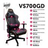 Ventaris VS700GD fekete-arany gamer szék