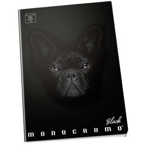 Pigna Monocromo Black A5 42lapos vonalas füzet