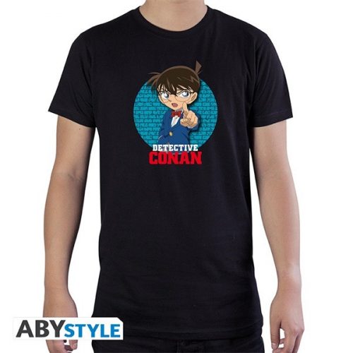 Detective Conan "Conan" fekete féri póló, XL méret