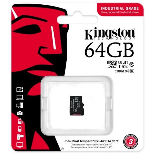 Kingston 64GB SD micro Industrial (SDXC Class 10 A1) (SDCIT2/64GBSP) memóriakártya