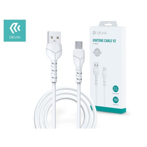 Devia ST351129 Kintone V2 Series 1m 2,1A microUSB - USB-A adat- és töltőkábel