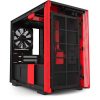 NZXT H210 Fekete-Piros (Táp nélküli) ablakos mini-ITX ház