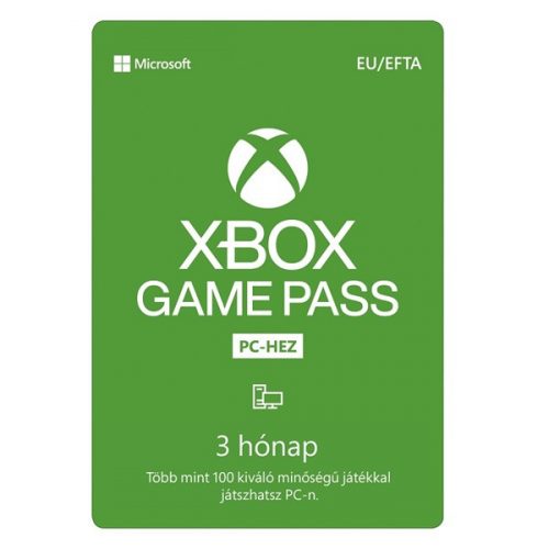 Microsoft Game Pass 3 hónapos PC előfizetés