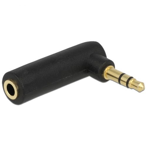 Delock 65364 3 pólusú Jack 3,5mm apa - anya hajlított hosszabbító adapter