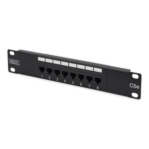 DIGITUS 10" 1U 8portos Cat5E árnyékolatlan patch panel