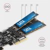 Axagon PCES-SA4M2 2db belső SATAIII portos + 2db SATA M.2 foglalat PCI-Express kártya