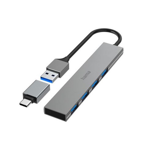 Hama 200141 4xUSB USB HUB + Type-C OTG adapter