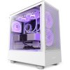 NZXT H5 Flow 2023 RGB Fehér (Táp nélküli) ablakos ATX ház