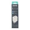 AVAX CH900W PRIME 47W GaN gyors hálózati töltő 2x Type C (PD), fehér