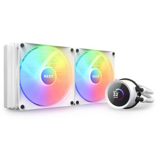 NZXT Kraken 280 280mm 2x140mm AIO RGB fehér vízhűtéses processzor hűtő