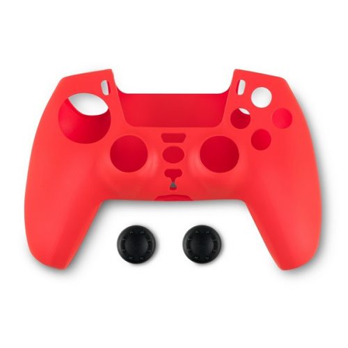 Spartan Gear 2808149 PS5 kontroller szilikon skin piros + thumb grips