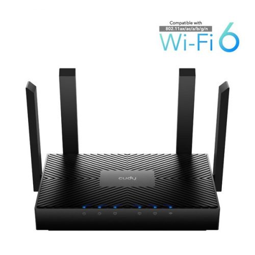 CUDY WR3000 kétsávos AX3000 gigabit WIFI 6 MESH fekete router