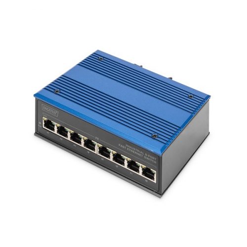 DIGITUS DN-650106 8port 10/100 falra szerelhető ipari switch