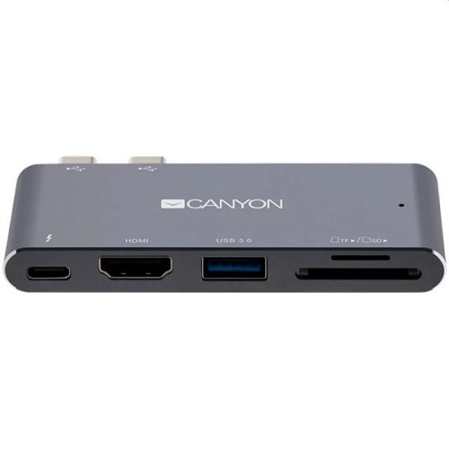 Canyon MacBook Thunderbolt 3 Multiport Dockibng Station 5-in-1 5-port Thunderbolt 3 Dual Port dokkoló szürke