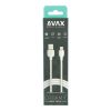 AVAX CB620 CREAMY+ USB A-Type C 2.4A, 1,5m fehér-rózsaarany gyorstöltő kábel