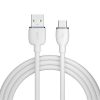 AVAX CB621 CREAMY+ USB A-Type C 2.4A, 1,5m fehér-ezüst gyorstöltő kábel