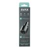 AVAX CC680B CARLY+ 140W USB A+Type C fekete autós töltő