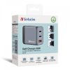 Verbatim 32201 GNC-65 GaN Charger 65W USB Type-A + 2xType-C hálózati töltő adapter