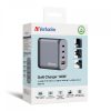 Verbatim 32203 GNC-140 GaN Charger 140W USB Type-A + 3xType-C hálózati töltő adapter