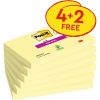 Post-it Super Sticky 655-SSCY 76x127mm 90lapos 4+2 tömb kanárisárga öntapadós jegyzettömb