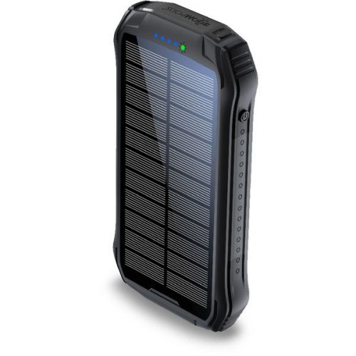 Boompods Neutron Solar fekete 10 000 mAh napelemes powerbank