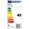 Emos ZF1120 E27 / 3,4 W (40 W) / 470 lm / meleg fehér filament gyertya LED izzó