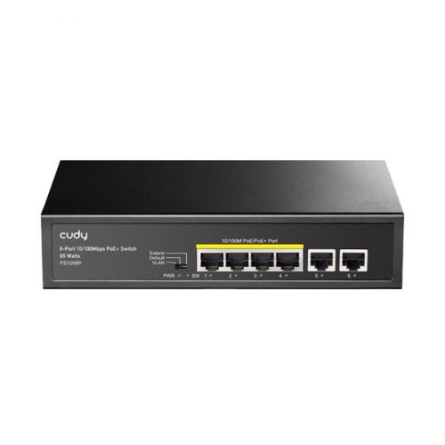 CUDY FS1006P 1x 10/100(PoE+/PoE)+3x 10/100(PoE)+2x 10/100 uplink, 60W PoE switch