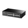 CUDY GS1016 16 portos Gigabit, VLAN/Extend mód, fém ház, fekete asztali Switch