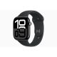 Apple Watch S10 GPS (46mm) kozmoszfekete alumínium tok, fekete sportszíj (M/L) okosóra