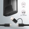 Axagon EEM2-GTS2 USB-C 3.2 Gen 2 M.2 NVMe/SATA szürke csavar nélküli külső SSD ház