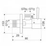 ZOCZ 1/2x1/2 kerek sarokszelep fekete