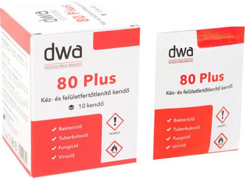 DWA 80 plus Kéz-és felületfertőtlenítő kendő 10 db