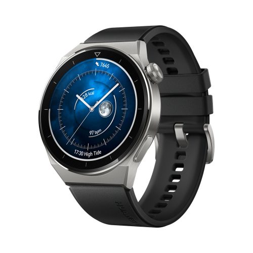 Huawei Watch GT 3 Pro, Black Fluoroelastomer Strap 46mm