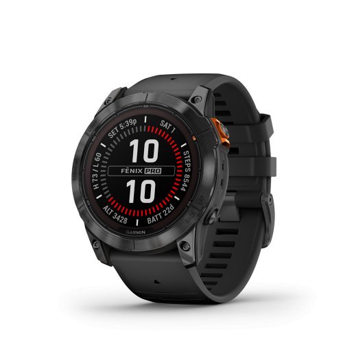 fenix 7X Pro Solar Gray w/Black silicone band