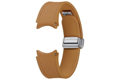 Galaxy Watch6 44mm D-Buckle Hybrid Eco-Leather Band (Normal, S/M), Camel