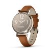 Lily 2 Classic, Cream gold w Brown leather strap