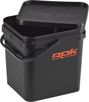 ROK 17 literes szögletes keverő edény fedéllel - SQUARE BUCKET with soft cover - Fekete